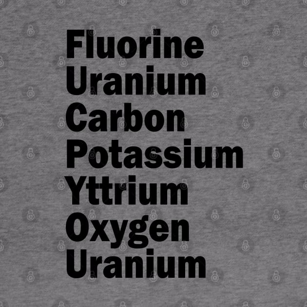 fluorine uranium carbon potassium yttrium oxygen uranium by mdr design